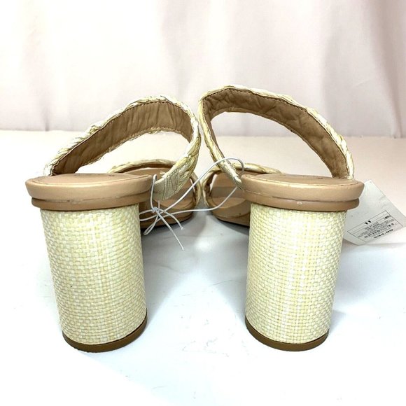 A New Day Womens Basil Heels Sandals Tan Brown Braided Straps - Picture 5 of 10